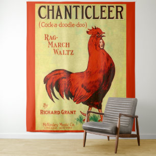 Tapete De Parede impressão de música Chanticleer sheet 1910