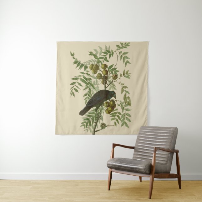 Tapete De Parede Impressão de Pássaro do Graxaim-Roxo de Audubon Vi (In Situ)