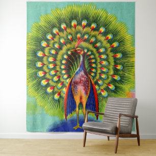 Tapete De Parede impressão de pavão divertido