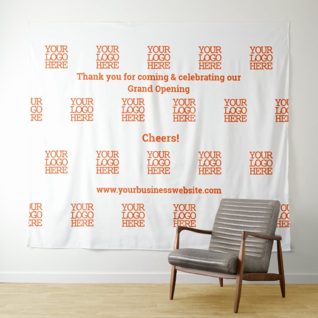Tapete De Parede Inauguração do Negócio Adicionar Logotipo Parede d (In Situ (Horizontal))