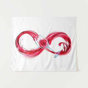 Tapete De Parede Infinidade com vinho tinto