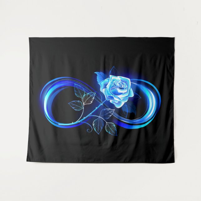 Tapete De Parede Infinito brilhante com rosa azul (Frente (Horizontal))