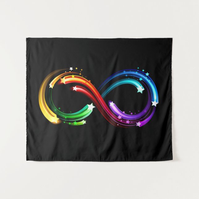 Tapete De Parede Infinity symbol of rainbow comets (Frente (Horizontal))