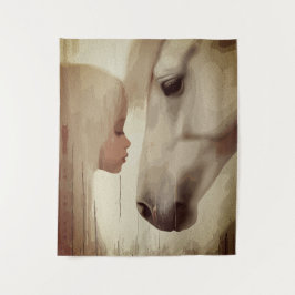 Tapete De Parede Inocente Laço – Arte de Criança e Cavalo