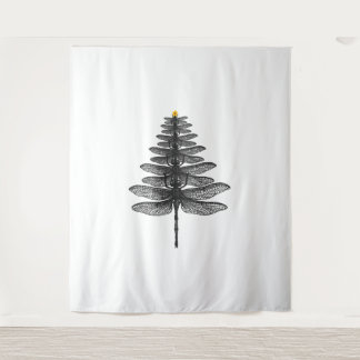 Tapete De Parede Inseto Feliz de Natal Lover Xmas Dragonfly