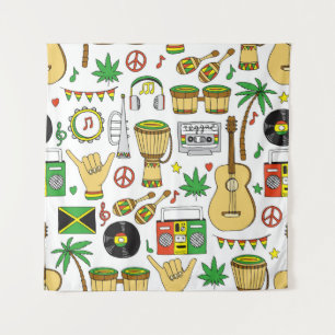 Tapete De Parede Instrumentos Musicais: Reggae Sem Olhos
