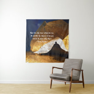 Tapete De Parede Instrutor de Meditação de Yoga Dourada Preta Reiki