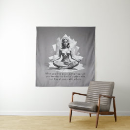 Tapete De Parede Instrutor de Meditação Yoga Reiki Master Lotus Pos