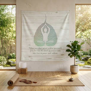 Tapete De Parede Instrutor de Yoga Meditação Pose Folha de Bodhi Ci