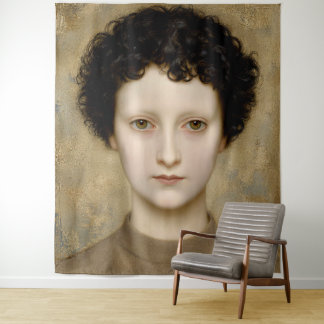 Tapete De Parede Inteligência Delicada – Um Retrato de Arte Fina