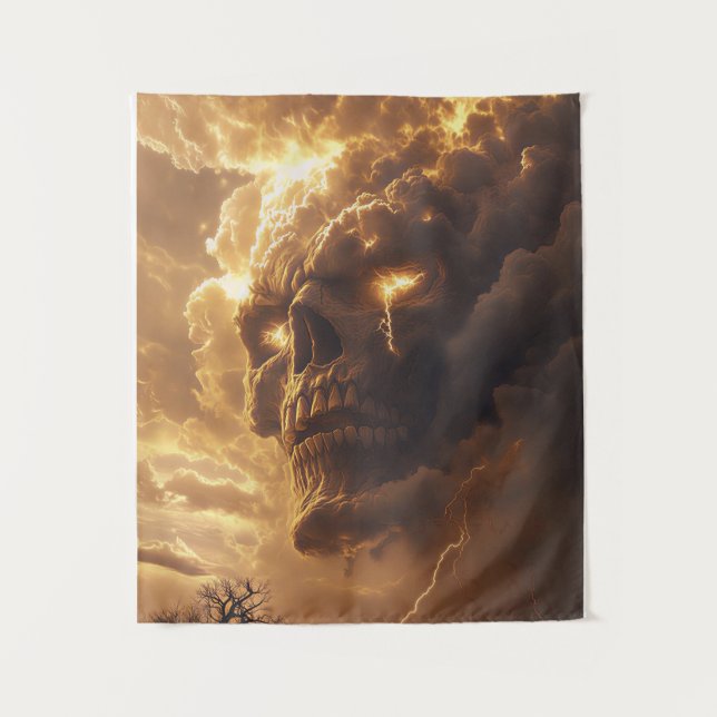 Tapete De Parede Ira da Caveira da Tempestade (Frente)