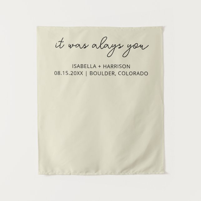 Tapete De Parede It Was Always You Custom Wedding Reception Decor (Frente)