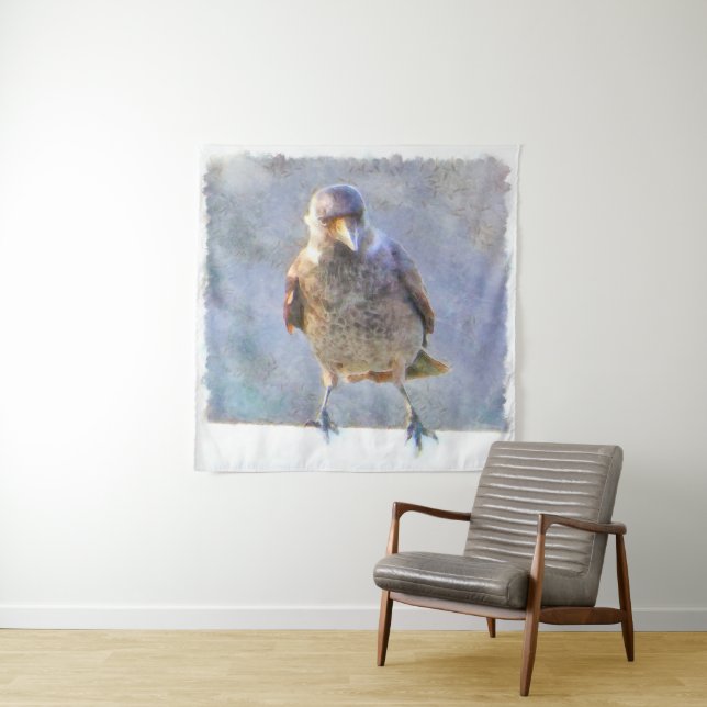 Tapete De Parede Jackdaw Watercolor (In Situ (Horizontal))