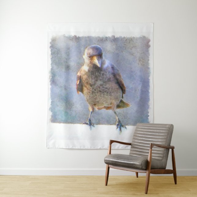 Tapete De Parede Jackdaw Watercolor (In Situ)