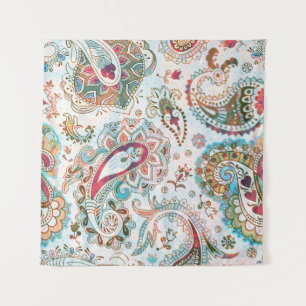 Tapete De Parede Jacobean Ethnic Floral Patterno