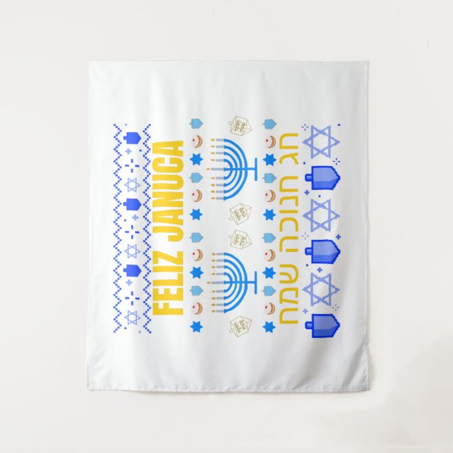 Tapete De Parede Januca januka Janucia Janukia menorah Sameaj (Frente)