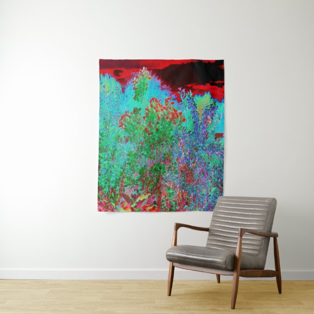 Tapete De Parede Jardim Abstrato Colorido com Crimson Sunset (In Situ)