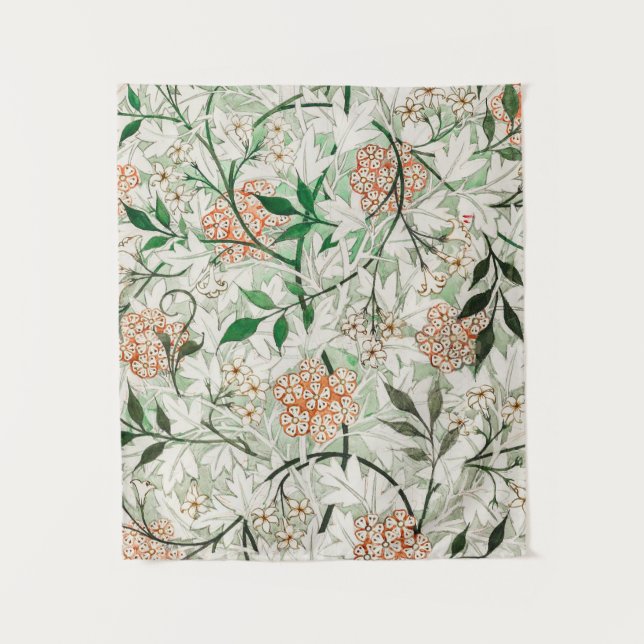 Tapete De Parede Jardim de Jasmin de William Morris Flor Clássica (Frente)