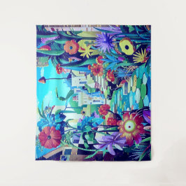 Tapete De Parede Jardim Surreal - Ilustração Floral design 2