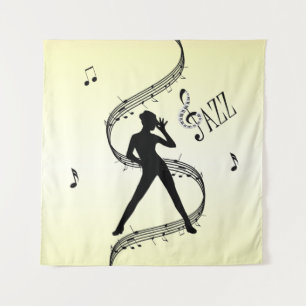 Tapete De Parede Jazz Dance Yellow Music