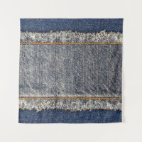 Jeans Azuis Denim: Patch Duplo Casual