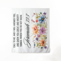 Jeremiah, 33:3, ligue para mim Escritura de Flores