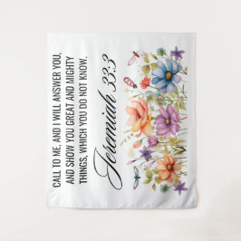 Tapete De Parede Jeremiah, 33:3, ligue para mim Escritura de Flores