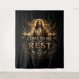 Tapete De Parede Jesus Come to Me Christian Gold Sacred Art