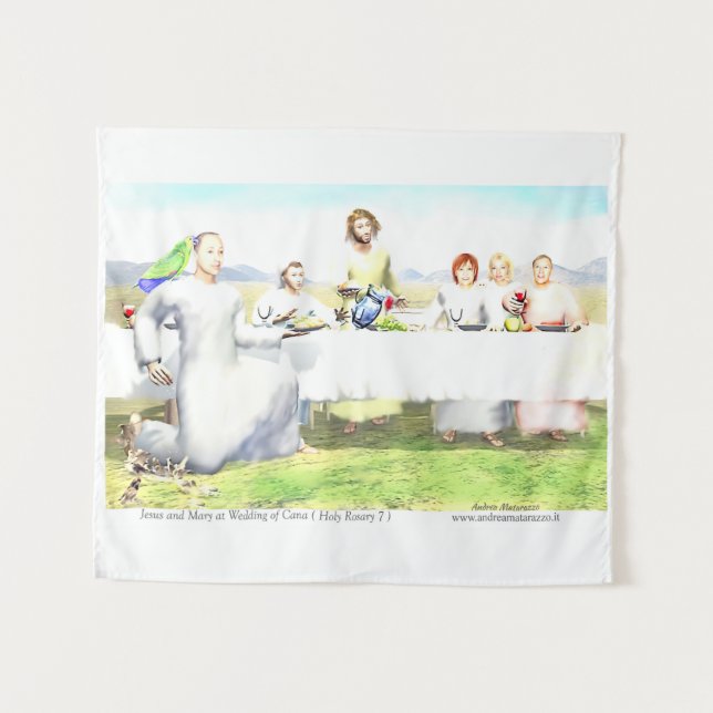 Tapete De Parede Jesus e Maria no Casamento de Caná (Frente (Horizontal))