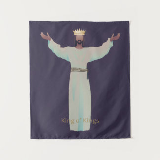 Tapete De Parede Jesus "King of Kings" Blanket, Christian Gifts