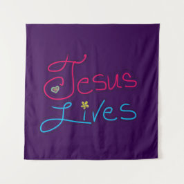 Tapete De Parede Jesus Lives Purple 