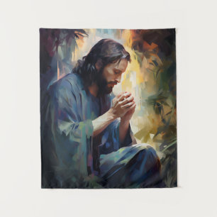 Tapete De Parede Jesus Rezando pelas Tapeçarias da Arte