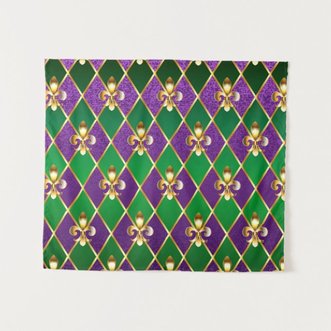 Tapete De Parede Jewelry Background Mardi Gras (Frente (Horizontal))