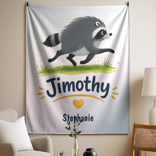 Tapete De Parede Jimothy Viral Guaxinim Roupa Divertida de Animais 