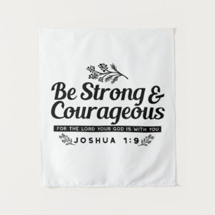 Tapete De Parede Jo 1:9 Bíblia Verso Design - Seja Forte e Corajoso