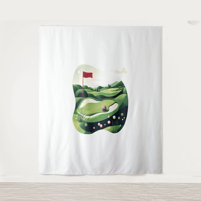 Tapete De Parede Jogando Campo de Golfe (Frente)
