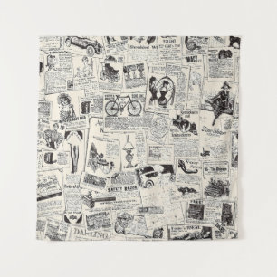 Tapete De Parede Jornal Vintage