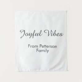Tapete De Parede Joyful Vibes red Christmas add family name date