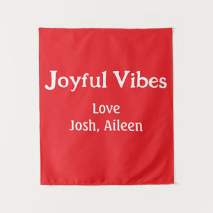 Tapete De Parede Joyful Vibes Red Natal feriados ama a família si