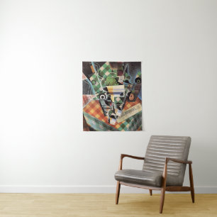 Tapete De Parede Juan Gris - Vida Estática com Tablecloth Verificad