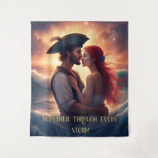 Tapete De Parede Juntos Através De Cada Tempestade Pirata Romântica