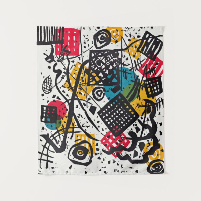 Tapete De Parede Kandinsky - Pequenos mundos V, abstrato (Frente)