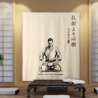 Tapete De Parede Karate 5º Preceito - Mentalidade Sobre Técnica