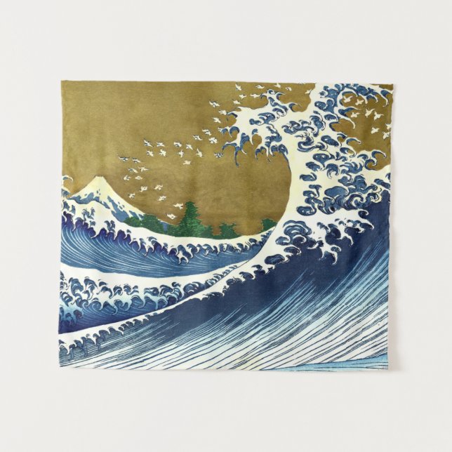 Tapete De Parede Katsushika Hokusai - Onda Grande Colorida (Frente (Horizontal))