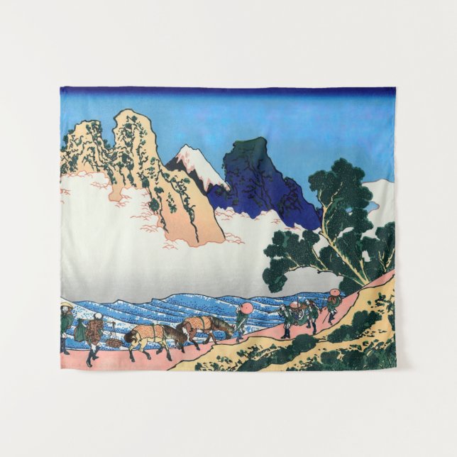 Tapete De Parede Katsushika Hokusai - Trás de Fuji, Rio Minobu (Frente (Horizontal))
