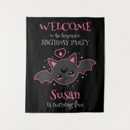 Tapete De Parede Kawaii Bat Halloween Birthday Party