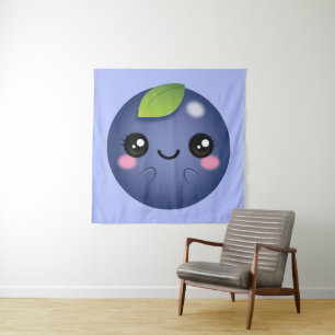 Tapete De Parede Kawaii Blueberry