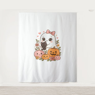 Tapete De Parede Kawaii Ghost Halloween Black Pumpkin Fall Spot