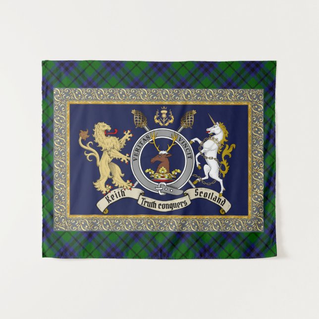 Tapete De Parede Keith Clan Crachá & Tartan (Frente (Horizontal))