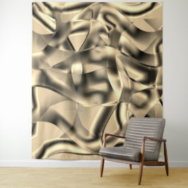 Tapete De Parede Khaki curvo ou formas beges, com tons de chuva